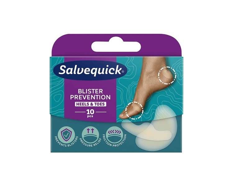 Salvequick Blister Prevention Mix Heels & Toes Wound Pads - Pack of 10
