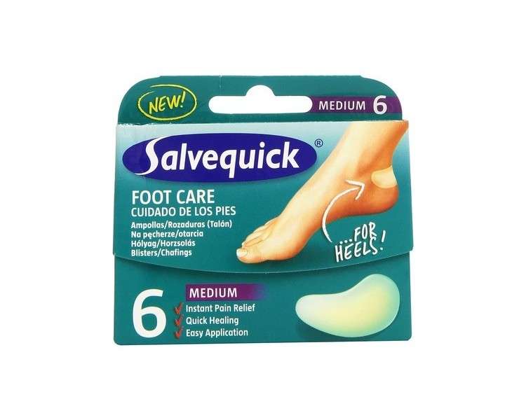 Salvequick Care of the Feet Blisters/Rubbing Heel - Pack of 6