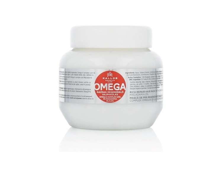 Kallos Kjmn Regenerating Hair Mask with Omega-6 Complex and Macadamia Oil 275ml