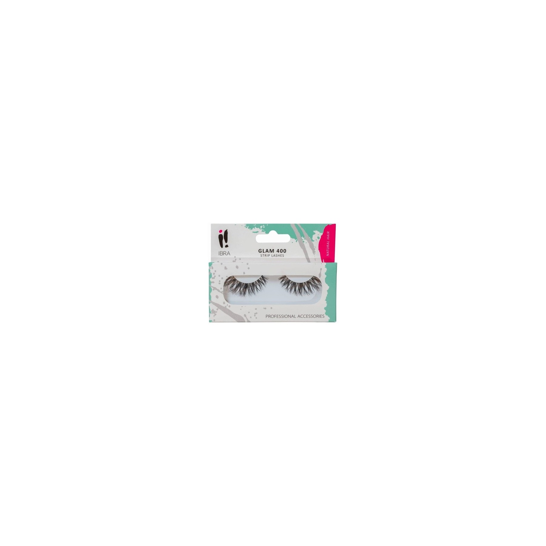 False Eyelashes with Eyelash Band Glam 400 IBRA Makeup