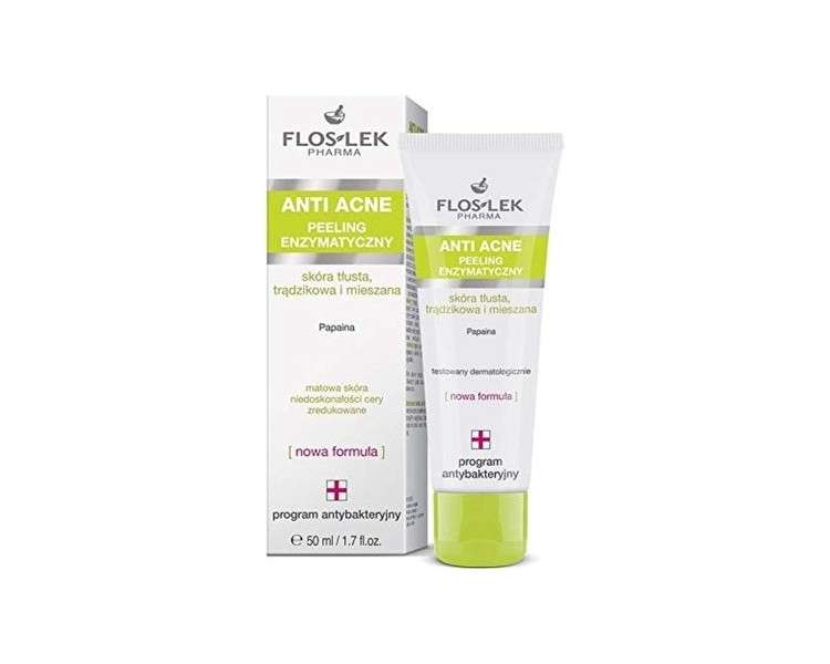 Floslek Pharma Anti Acne Enzyme Peel for Oily and Combination Skin 50ml
