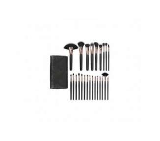 T4B MIMO Set of 24 Makeup Brushes with Case - Black