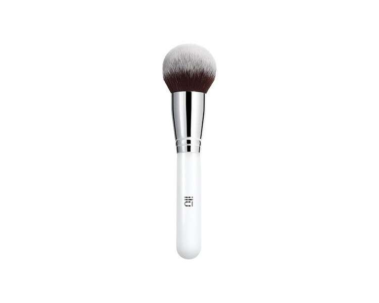 T4B ILU 200 Series Face Makeup Powder Brush for Loose and Pressed Powder, Blush, Bronzer, Highlighter, with Taklon Bristles, White 209