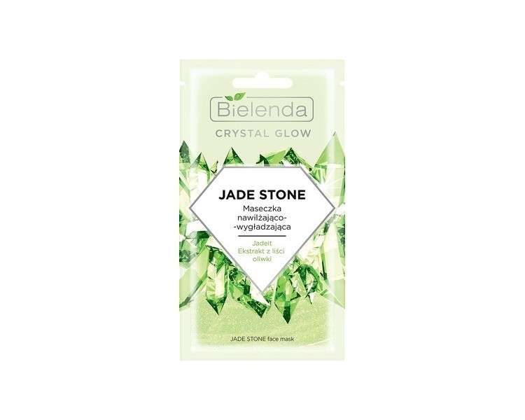 Bielenda Crystal Glow Jade Stone Moisturising and Firming Face Mask 8g Vegan Cosmetic