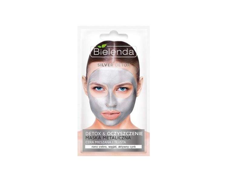 Bielenda Silver Detox Face Mask with Charcoal and Silver for Oily and Impure Skin 8g