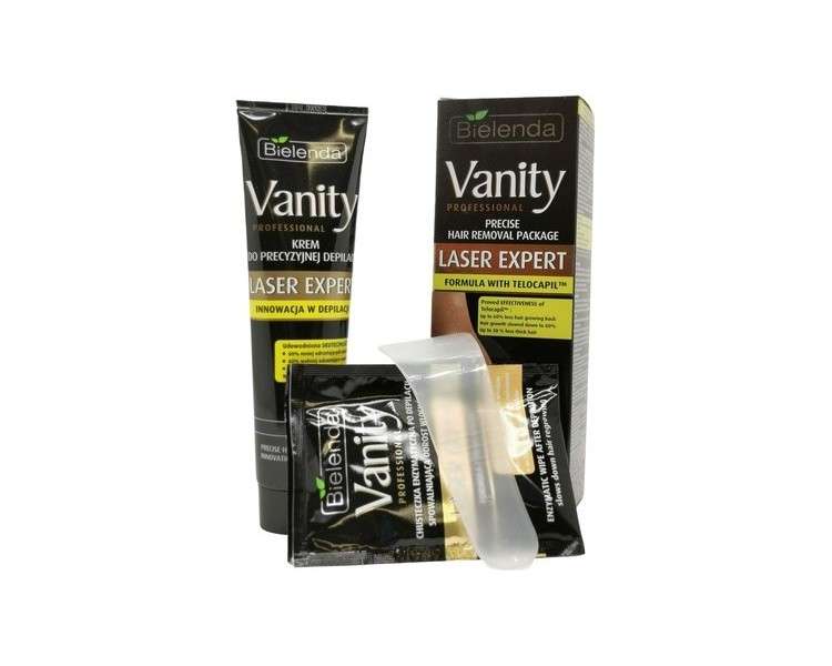 VANITY Professional LASER EXPERT Hair Removal Cream and Wipes for Bikini Zone Express Effect Bielenda