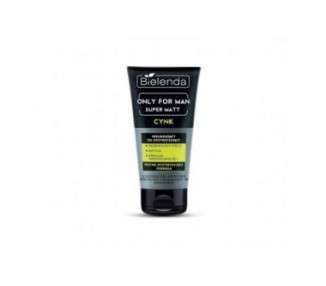 Bielenda Only for Men Super Mat Cleansing Peeling Face Scrub Gel 150ml - Deeply Cleanses Refreshes and Exfoliates