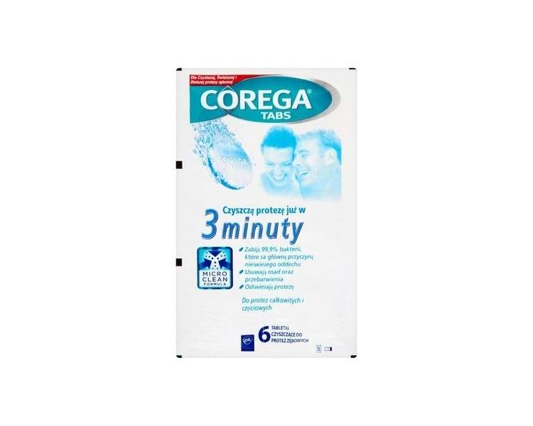 Corega Tabs Denture Cleaning Tablets 6 Tablets
