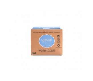 Organic Ginger Night Sanitary Napkins with Wings