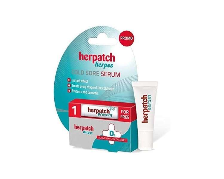 Herpatch Cold Sore Treatment Serum - Treat and Prevent Cold Sores - Heals in 24 Hours - Relieves Pain, Reduces Swelling and Blistering - Clinically Proven - Includes SPF 30 Lip Balm