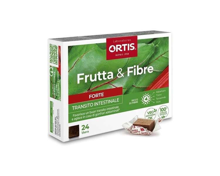 Ortis Frutta&Fibre Forte Intestinal Dietary Supplement 24 Cubes