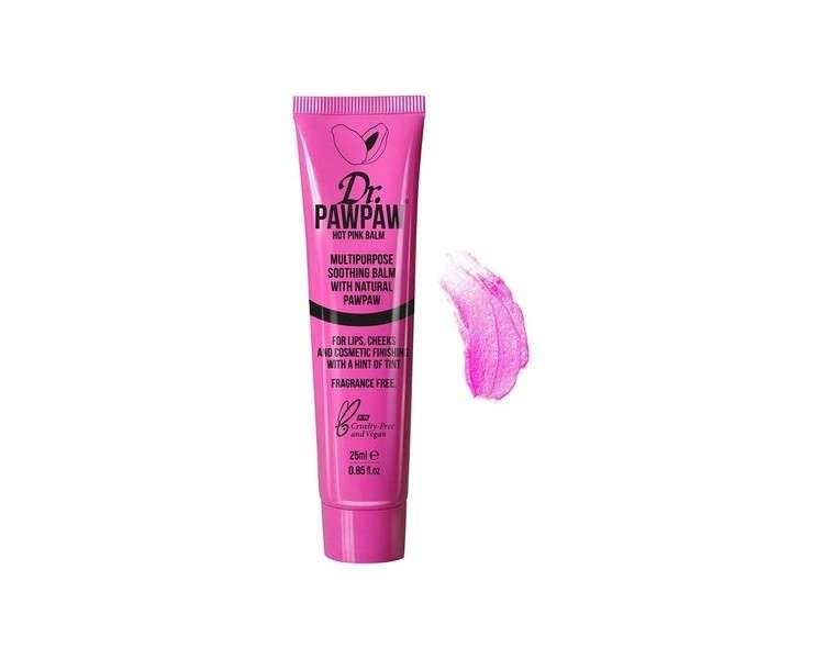 Dr. PAWPAW Hot Pink Balm 25ml Multi-Purpose Balm PawPaw Lip Balm Tinted Balm Skin Highlighter Smooth Skin Cracked Lips Vegan Beauty Ethical Beauty