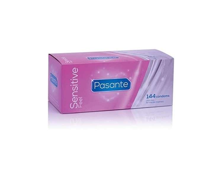 Pasante Sensitive Condoms Pack of 144 - Latex - 144 Count