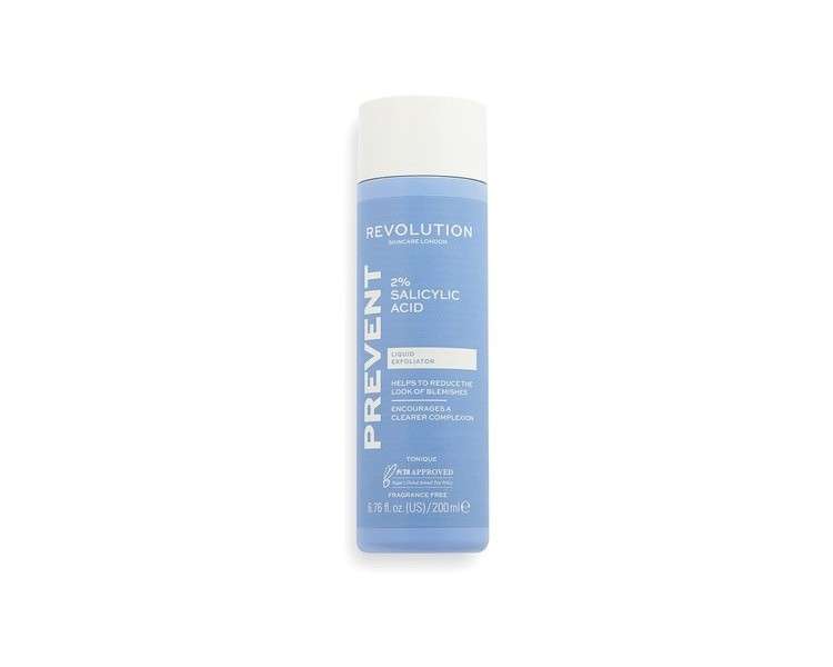 Revolution Skincare London 2% Salicylic Acid BHA Anti Blemish Liquid Exfoliant Toner 200ml