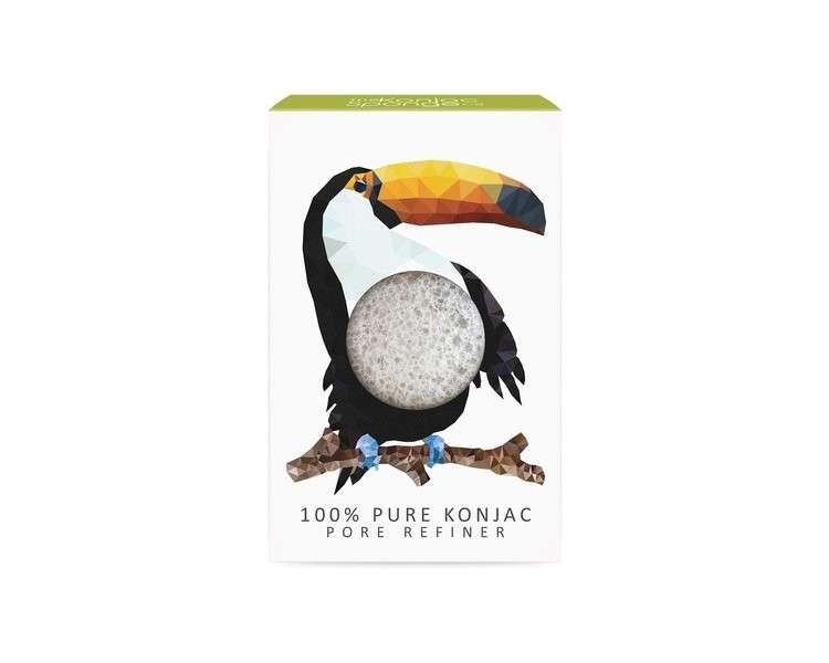 The Konjac Sponge Co Mini Pore Refiner Rainforest Toucan for All Skin Types