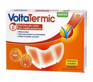 VoltaTermic Heat Patches 24 Hour Pain Relief Medication-Free 4 Patches