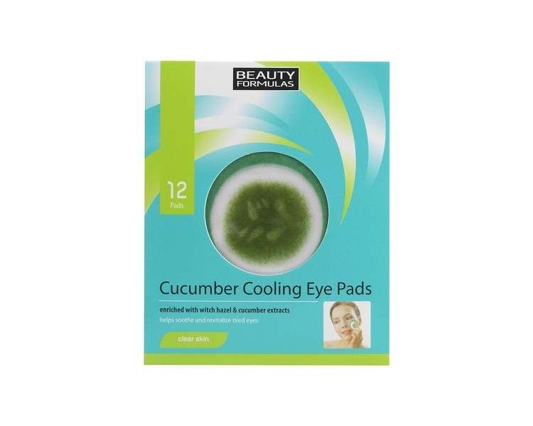 Beauty Formulas Clear Skin Cucumber Cooling Eye Pads 12