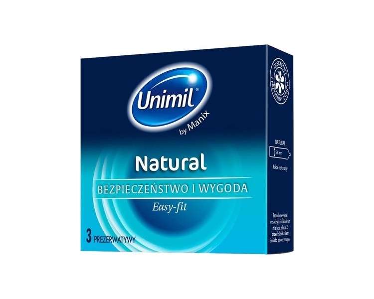 UNIMIL NATURAL Classic Condom for Pleasure and Natural Experience