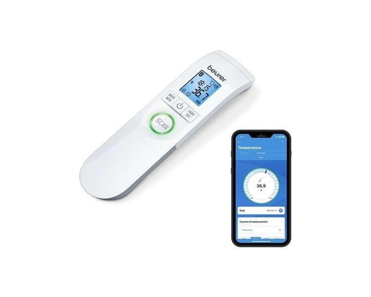 Beurer FT 95 Bluetooth Contactless Infrared Thermometer with Innovative App Connectivity and BR 90 Insect Bite Healer Bundle
