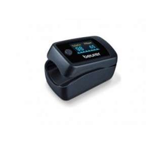 Beurer PO 45 Pulse Oximeter for Measuring Oxygen Saturation, Heart Rate, and Perfusion Index - Black Color Display Single