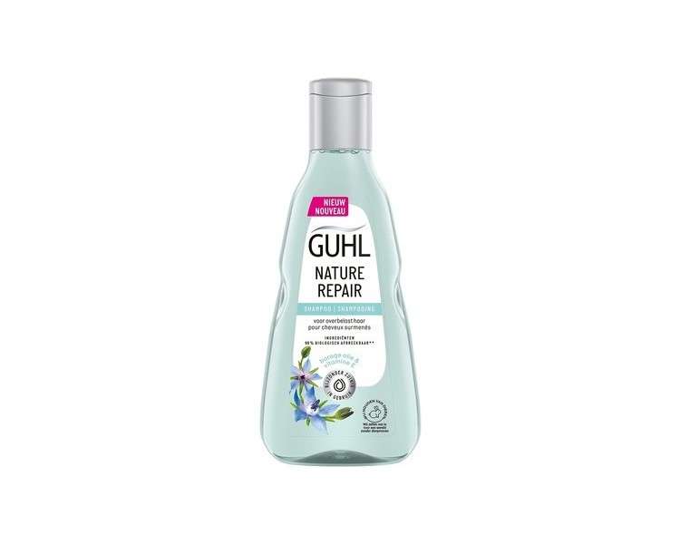 Guhl Nature Repair Shampoo with Borage Oil for Overloaded and Damaged Hair 250ml