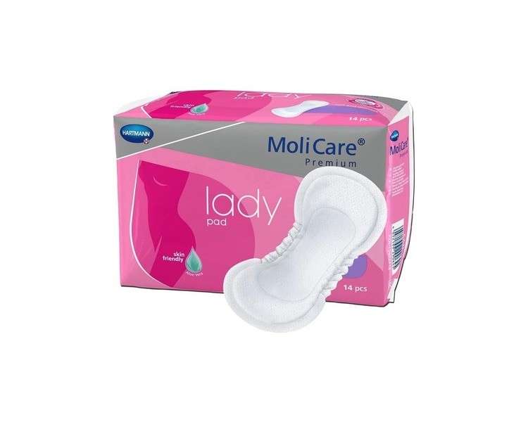 MoliCare Premium Lady Pad Incontinence Insert for Women with Bladder Weakness Aloe Vera 1.5 Drops 14 Count