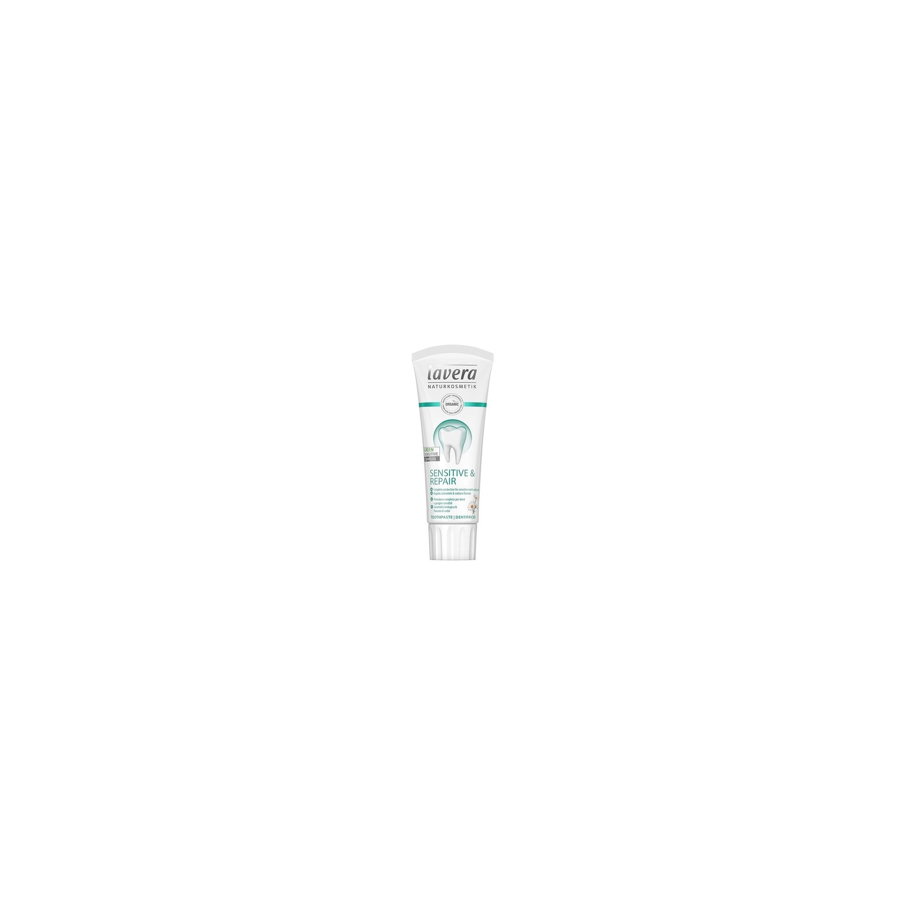 Lavera Sensitive & Repair Toothpaste with Organic Chamomile and Sodium Fluoride 75ml