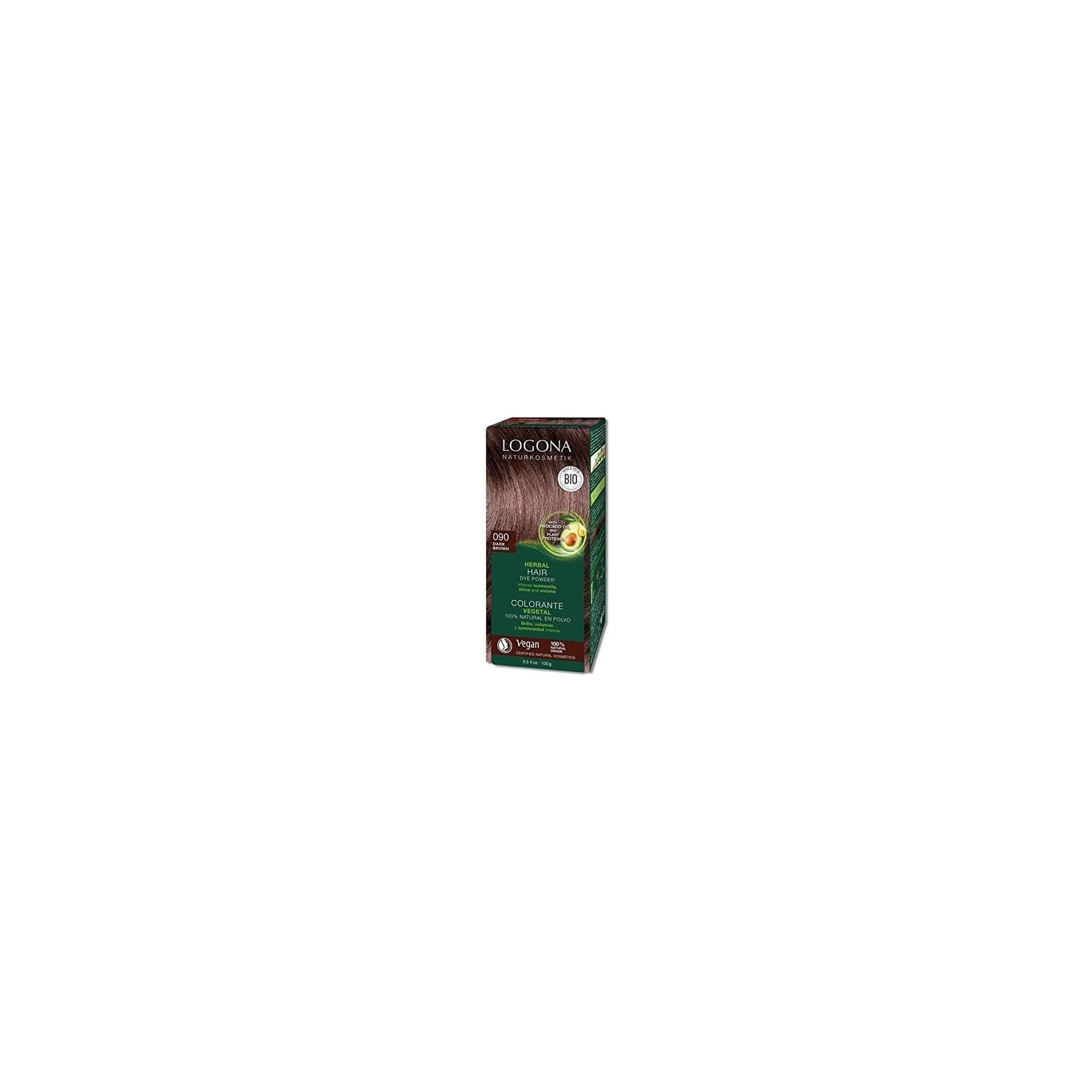 Logona Herbal Hair Color Powder 090 Dark Brown