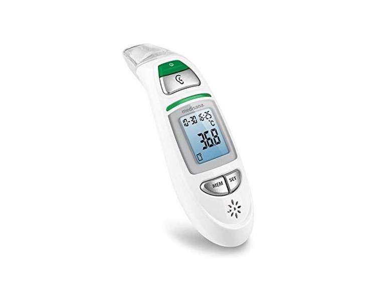 Medisana TM 750 Digital 6-in-1 Thermometer for Fever - Ear and Forehead Thermometer for Babies, Children, and Adults - White