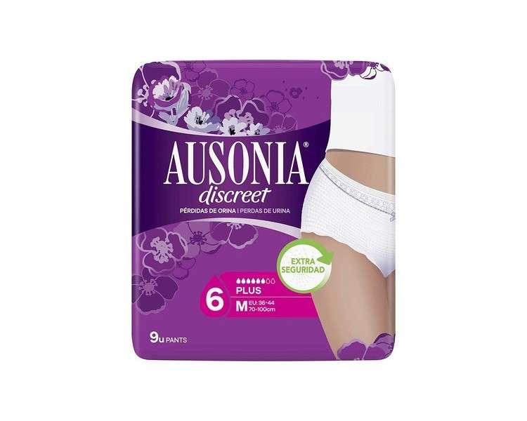 Ausonia Discreet Briefs Pants M for Urine Loss - Pack of 9