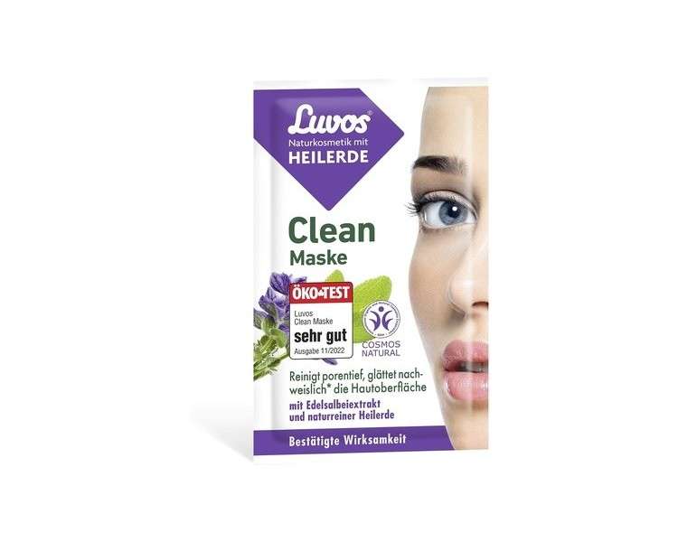 Luvos Cream Mask Clean Mask Deep Cleaning Vegan with Instant Effect 7.5ml