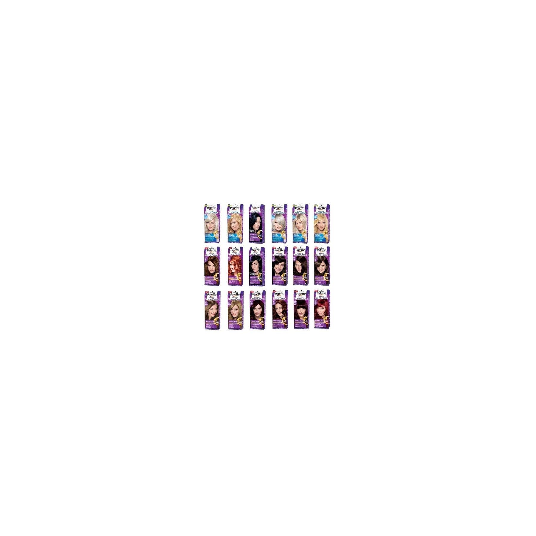Schwarzkopf Palette Intensive Permanent Hair Color Cream 30 Different Shades
