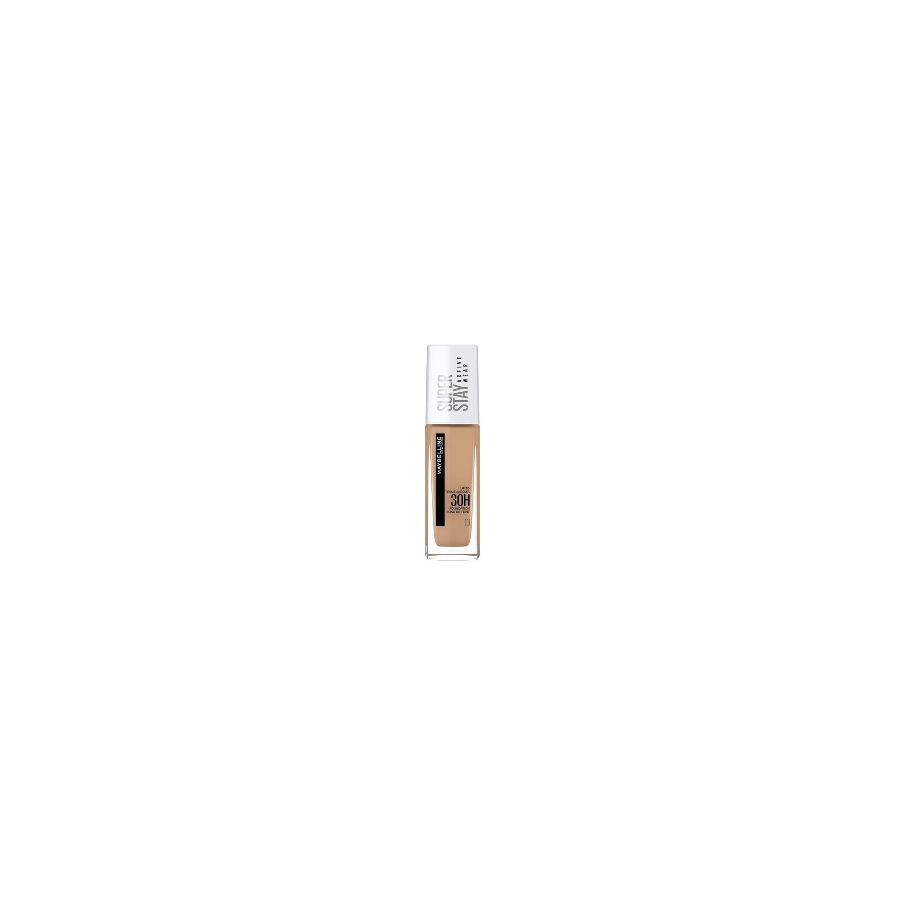 Maybelline New York Super Stay Active Wear Waterproof Foundation Shade No. 10 Ivory 30ml