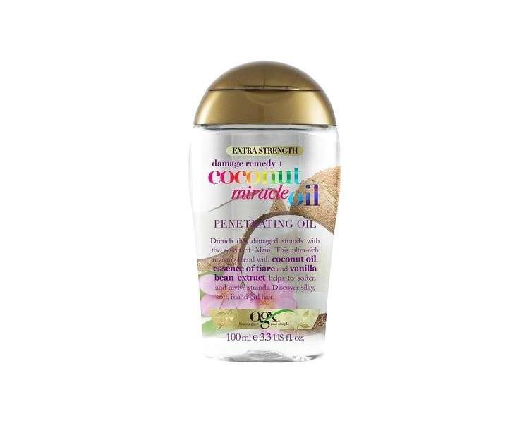 OGX Coconut Miracle Oil Penetrating Hair Oil for Dry Hair Extra Strength 100ml