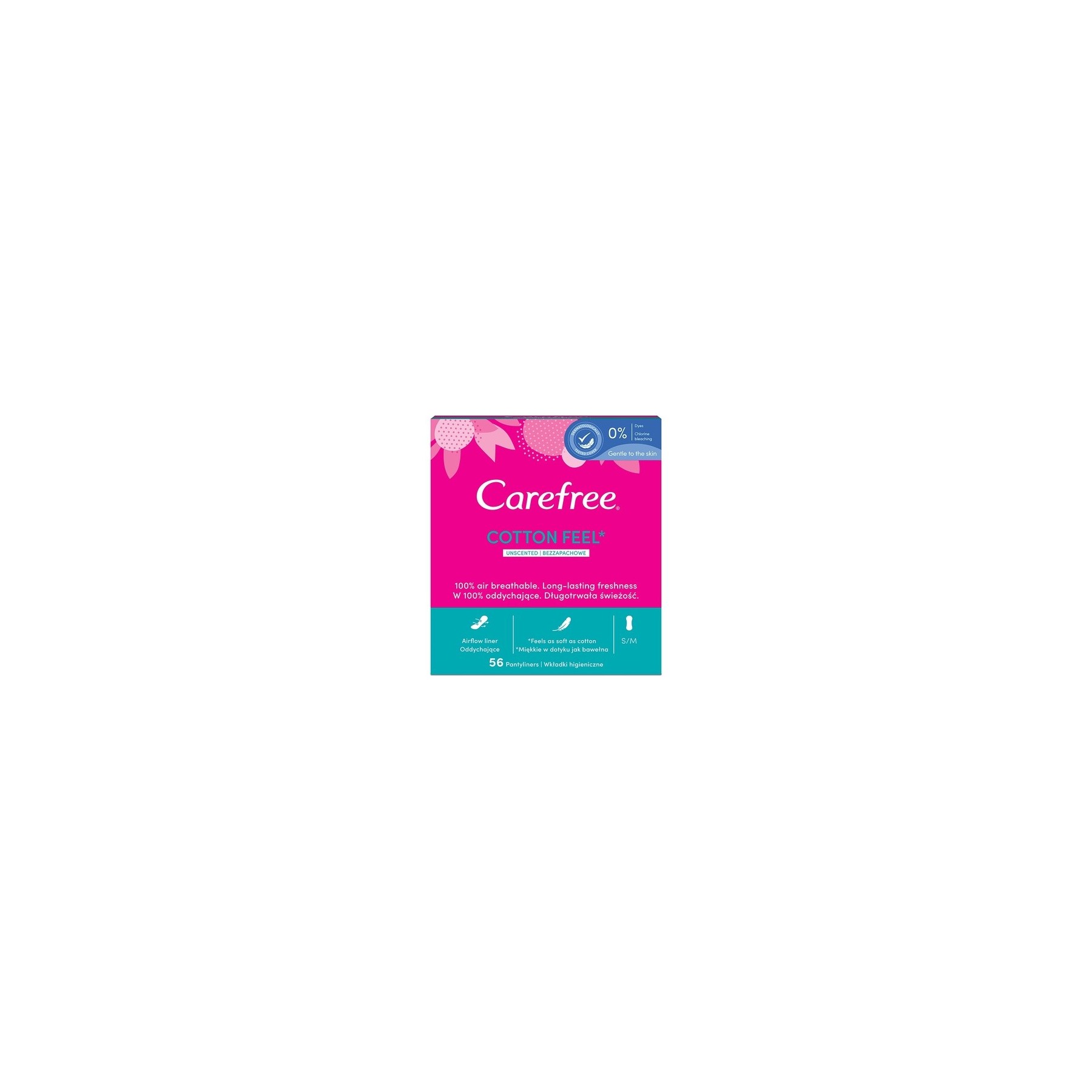 Carefree Cotton Feel Normal Panty Liners 56 Count
