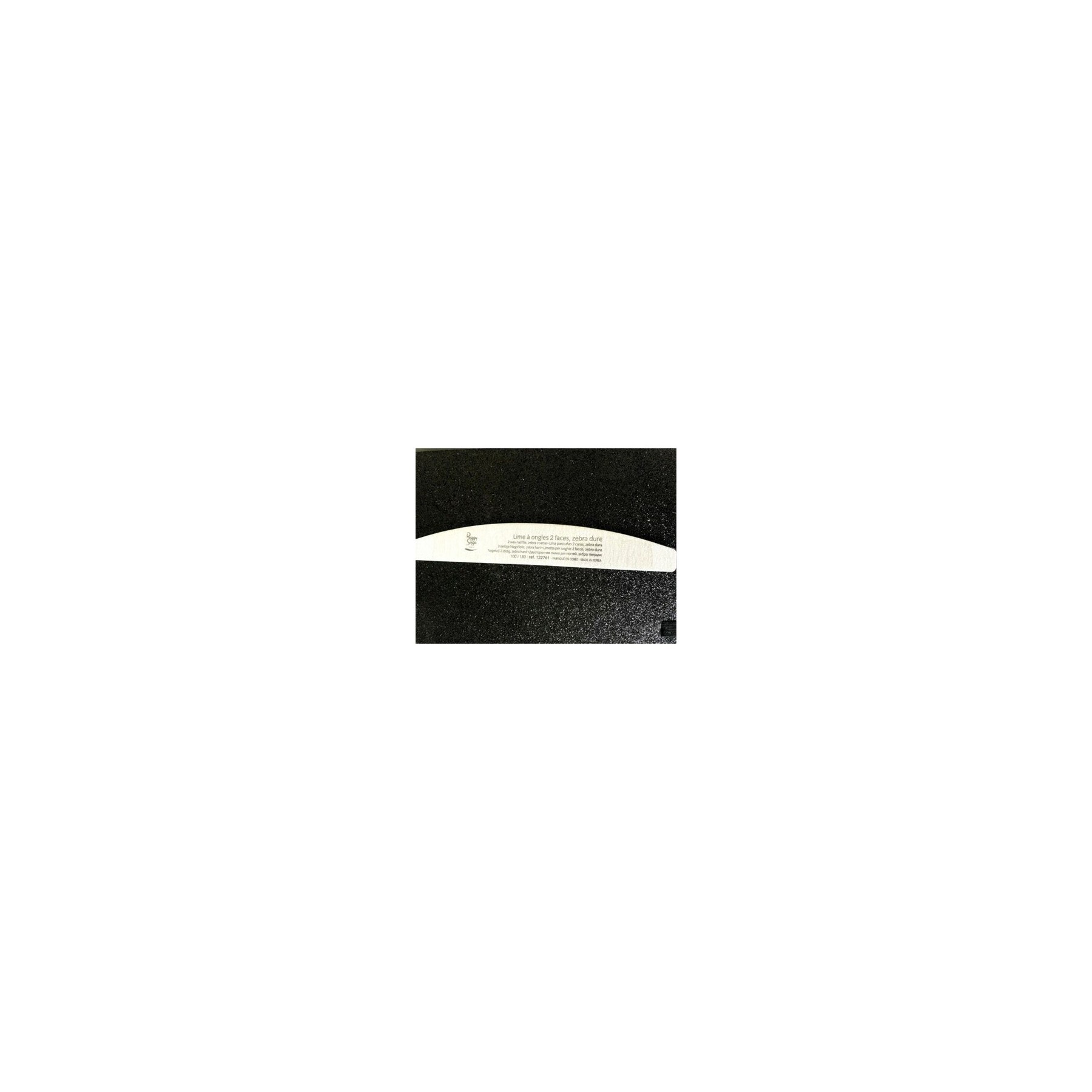 Zebra Half Moon Nail File 100/180 Thickness: 100/180 Clear