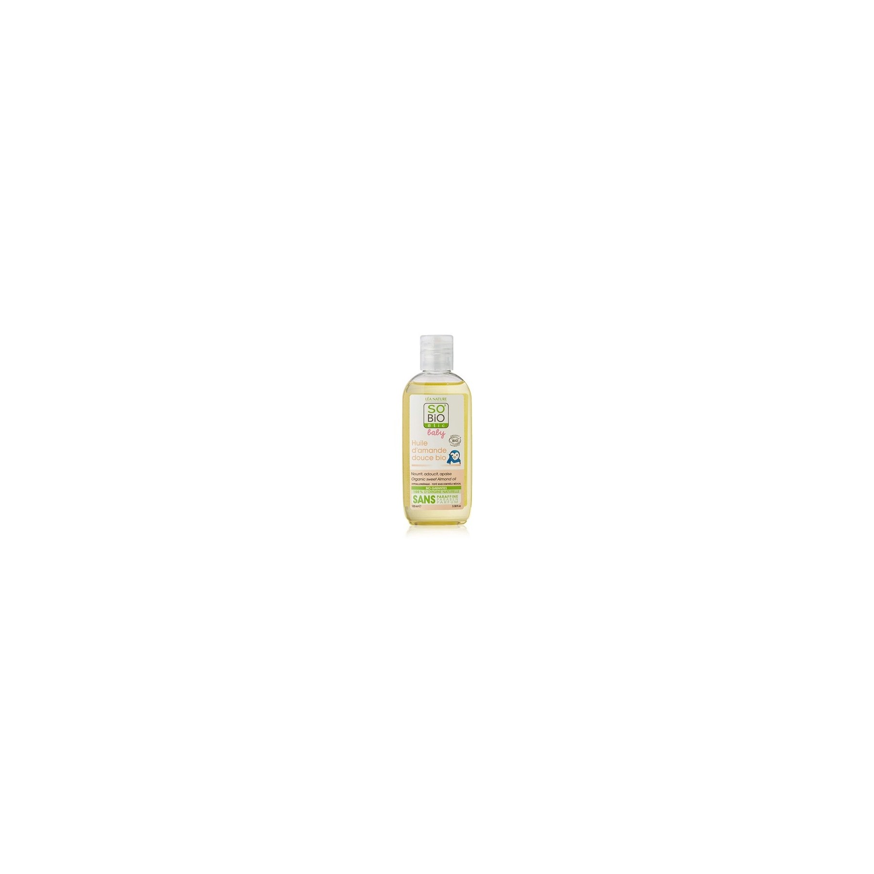 SO'BiO étic Organic Sweet Almond Oil Hypoallergenic 100ml
