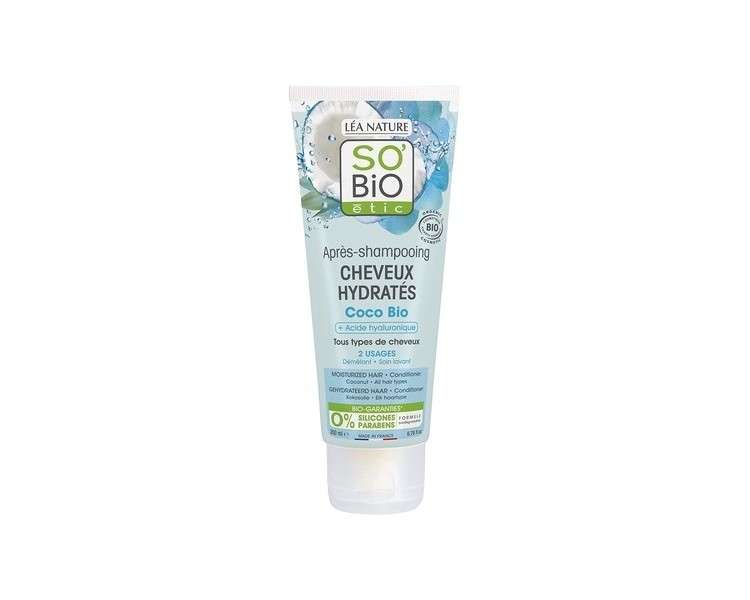 SO'BiO étic Coco and Hyaluronic Acid Cosmos Organic Moisturizing Hair Conditioner 200ml