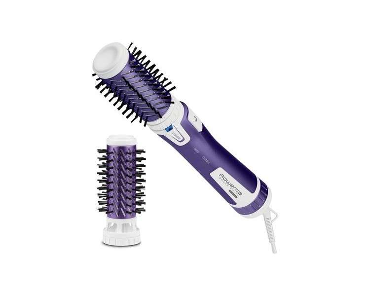 Rowenta CF9530 Brush Activ Volume & Shine Rotating Hot Air Brush with Ceramic Coating 3 Speeds and Cold Setting Violet 1000W Ion