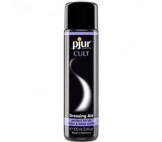 pjur CULT Dressing Aid Latex Dressing Aid for Comfortable Wear on Skin and Rubber 100ml