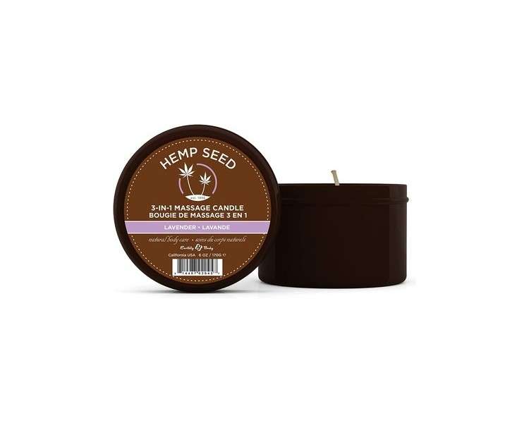 Earthly Body Lavender Massage Candle 6oz 170g