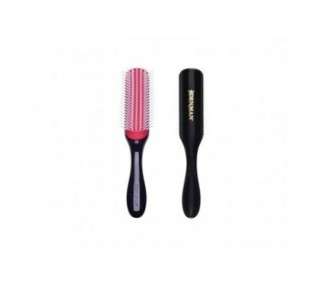 Denman Hairbrush D3 Black Handle with Red Cushion 7 Rows Black/Red