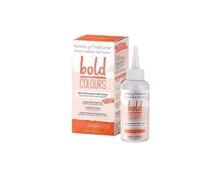 Tints of Nature Orange Bold Colour Semi-Permanent Hair Dye Strengthening and Hydrating 60ml
