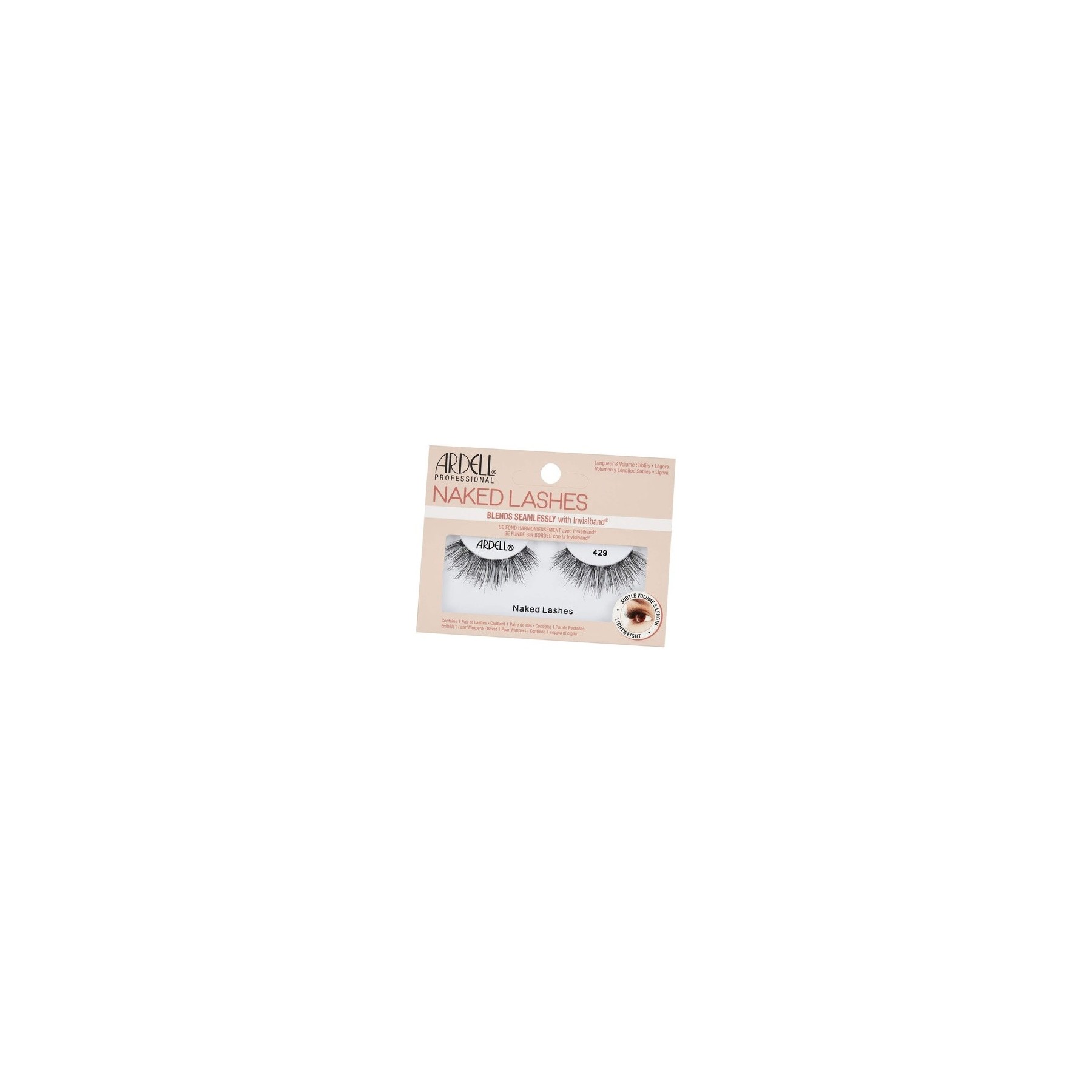 ARDELL Naked Lashes 429 Natural Real Hair False Eyelashes - Vegan and Reusable 1 Pair