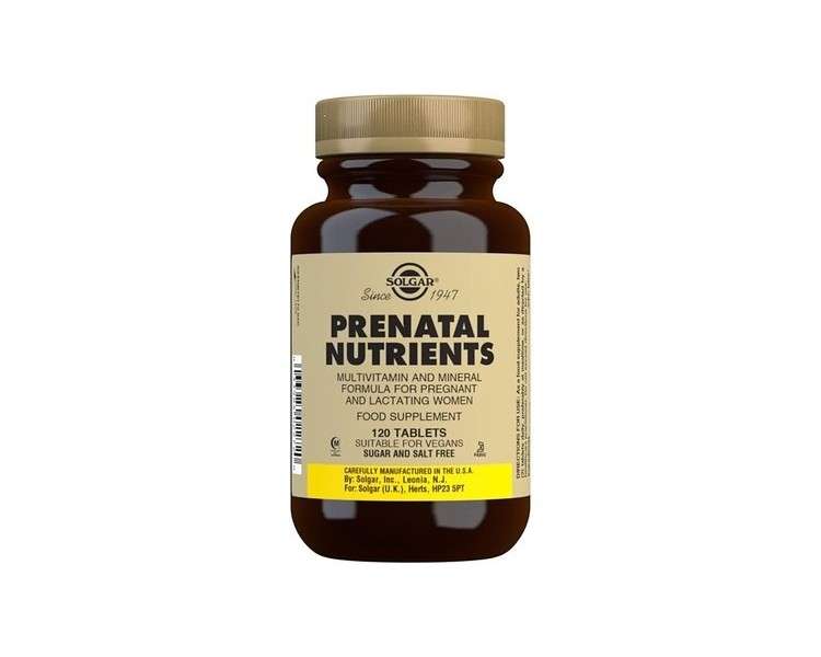 Solgar Prenatal Nutrients Tablets 120 Count