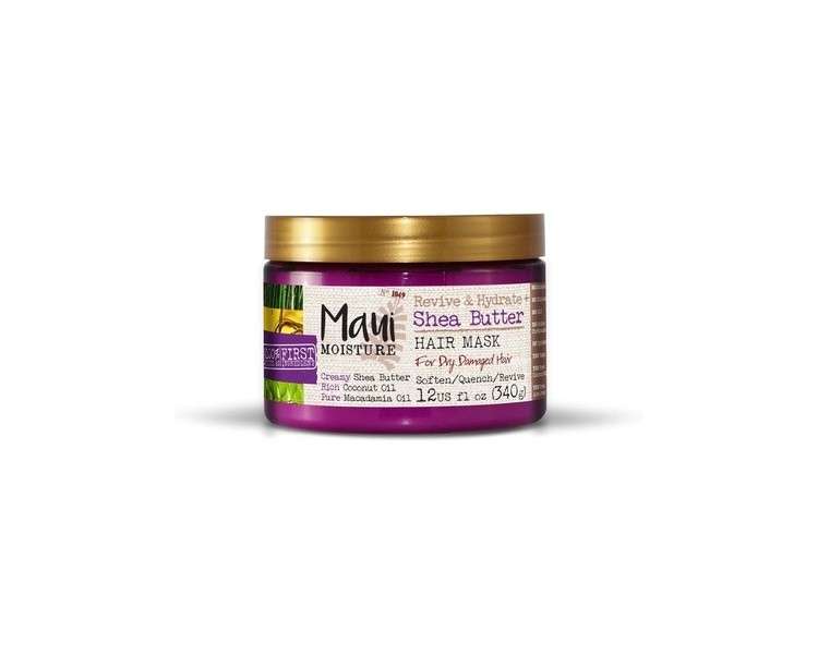 Maui Moisture Revive & Hydrate Shea Butter Hair Mask for Dry Damaged Hair 340g