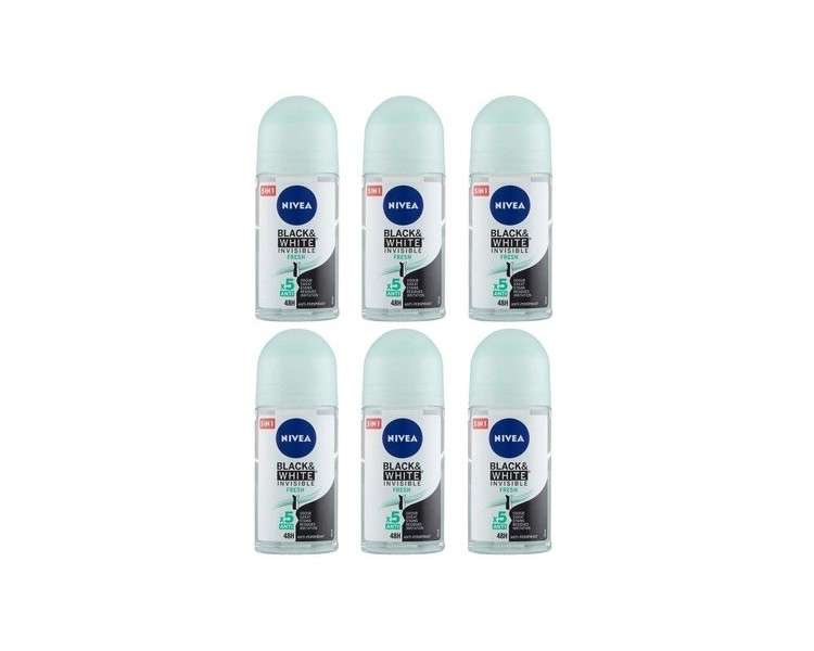 Nivea Invisible Black & White Fresh Anti-perspirant Deodorant Roll On Women 50ml