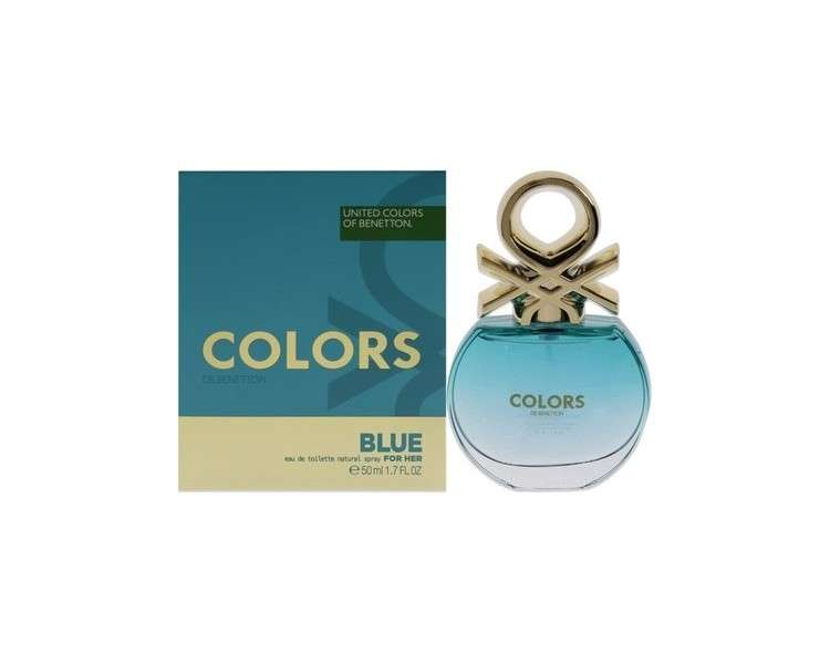 Benetton Blue from United Colors Eau de Toilette for Men Long Lasting Fresh Young and Casual Fragrance Citrus Fruity and Marine Notes Ideal for Day Wear 60ml