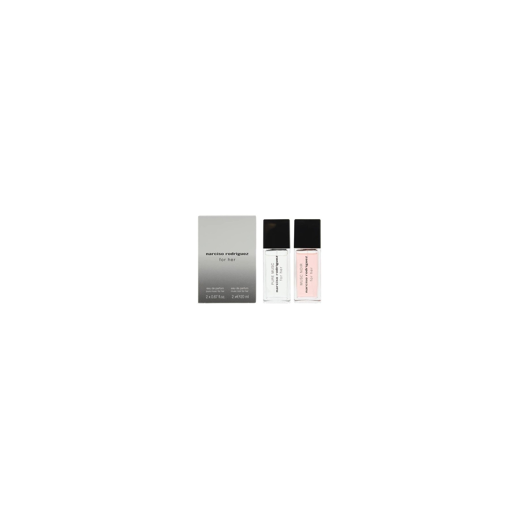 Narciso Rodriguez For Her Musc Noir and Pure Musc Eau De Parfum Gift Set 20ml x 2