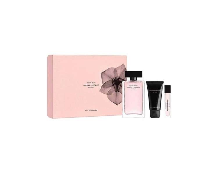 Narciso Rodriguez Musc Noir For Her Gift Set + Eau De Parfum 100ml + Body Lotion 50ml + Eau De Parfum 10ml